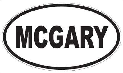 MCGARY - Oval Magnet