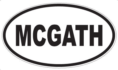 MCGATH - Oval Sticker