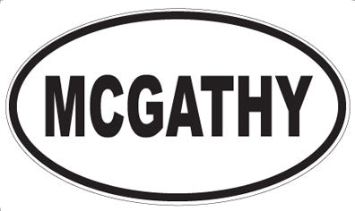 MCGATHY - Oval Magnet