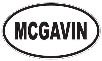 MCGAVIN - Oval Sticker