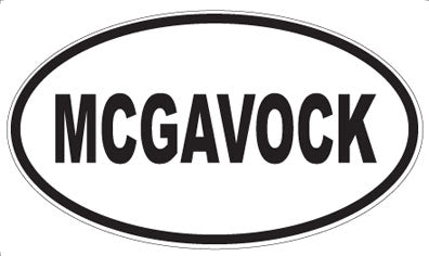 MCGAVOCK - Oval Sticker