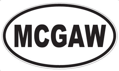 MCGAW - Oval Sticker