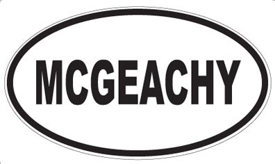 MCGEACHY - Oval Sticker