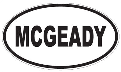 MCGEADY - Oval Sticker