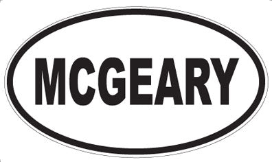 MCGEARY - Oval Magnet