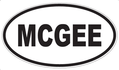 MCGEE - Oval Sticker