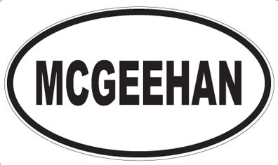 MCGEEHAN - Oval Sticker