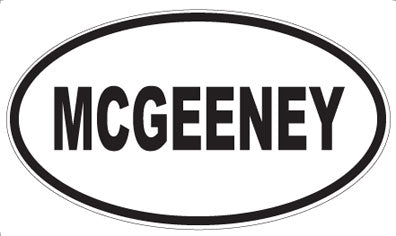 MCGEENEY - Oval Sticker