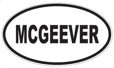 MCGEEVER - Oval Sticker