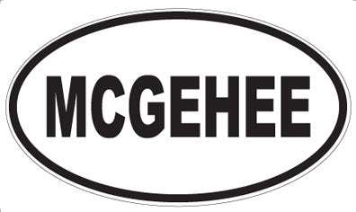 MCGEHEE - Oval Magnet