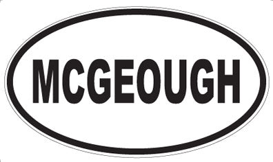MCGEOUGH - Oval Magnet