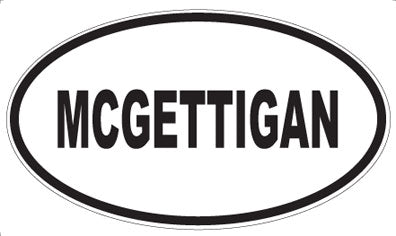 MCGETTIGAN - Oval Sticker