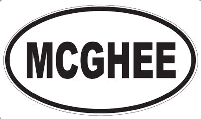 MCGHEE - Oval Magnet