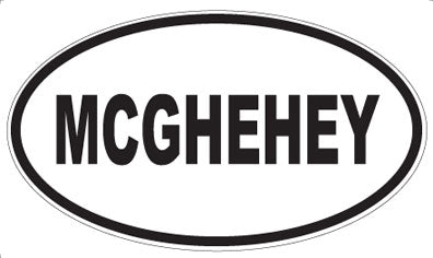 MCGHEHEY - Oval Magnet