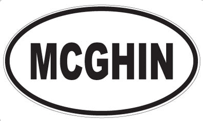 MCGHIN - Oval Sticker