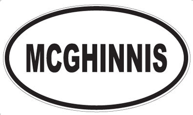 MCGHINNIS - Oval Magnet