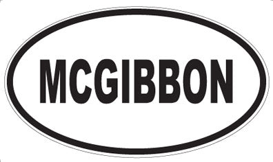MCGIBBON - Oval Sticker