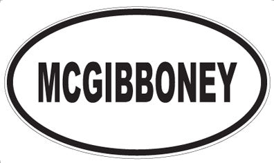 MCGIBBONEY - Oval Sticker