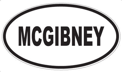 MCGIBNEY - Oval Sticker