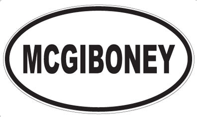 MCGIBONEY - Oval Magnet