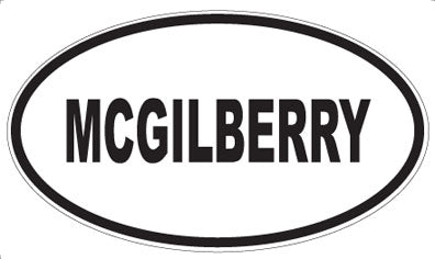 MCGILBERRY - Oval Sticker