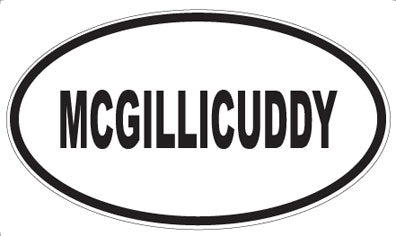 MCGILLICUDDY - Oval Magnet