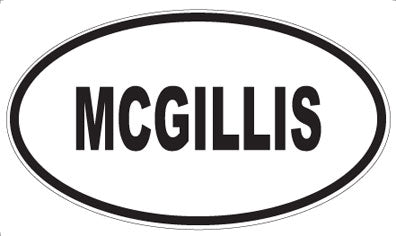 MCGILLIS - Oval Sticker