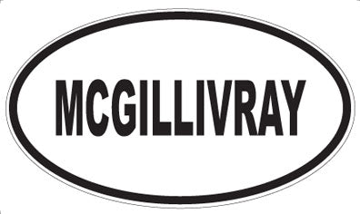 MCGILLIVRAY - Oval Magnet