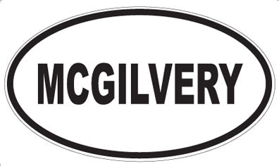 MCGILVERY - Oval Sticker