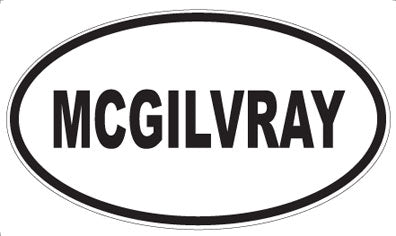 MCGILVRAY - Oval Sticker