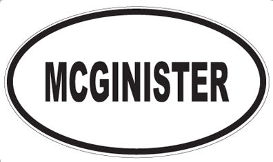 MCGINISTER - Oval Sticker