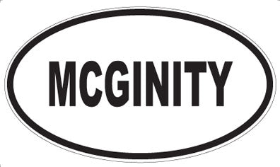 MCGINITY - Oval Sticker
