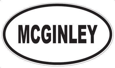 MCGINLEY - Oval Sticker