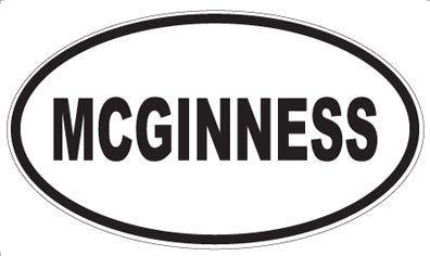 MCGINNESS - Oval Sticker