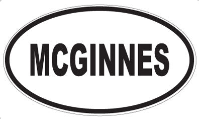 MCGINNES - Oval Magnet