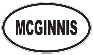 MCGINNIS - Oval Sticker