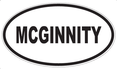 MCGINNITY - Oval Sticker