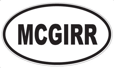 MCGIRR - Oval Sticker