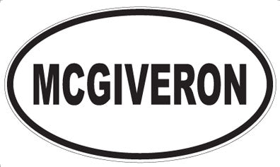 MCGIVERON - Oval Magnet