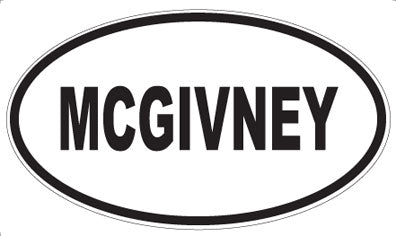MCGIVNEY - Oval Magnet