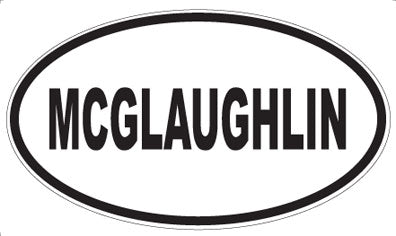 MCGLAUGHLIN - Oval Magnet