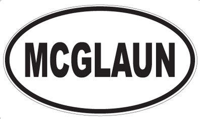 MCGLAUN - Oval Sticker