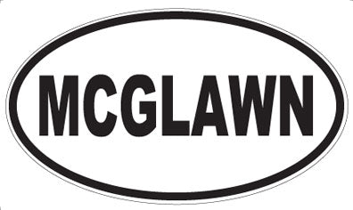 MCGLAWN - Oval Sticker