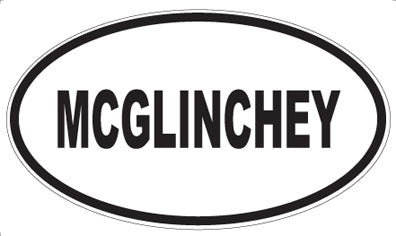MCGLINCHEY - Oval Sticker