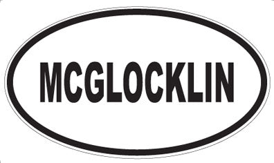 MCGLOCKLIN - Oval Sticker