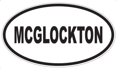 MCGLOCKTON - Oval Sticker