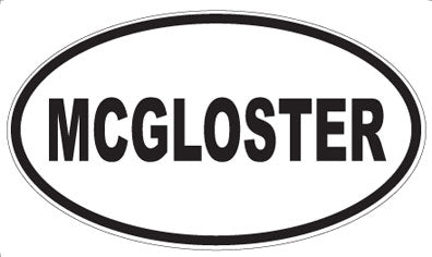MCGLOSTER - Oval Magnet