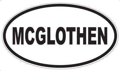 MCGLOTHEN - Oval Sticker