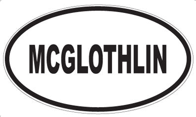 MCGLOTHLIN - Oval Sticker