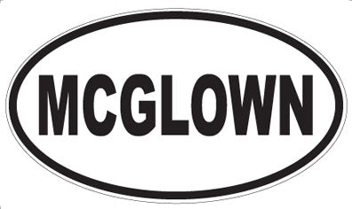 MCGLOWN - Oval Sticker